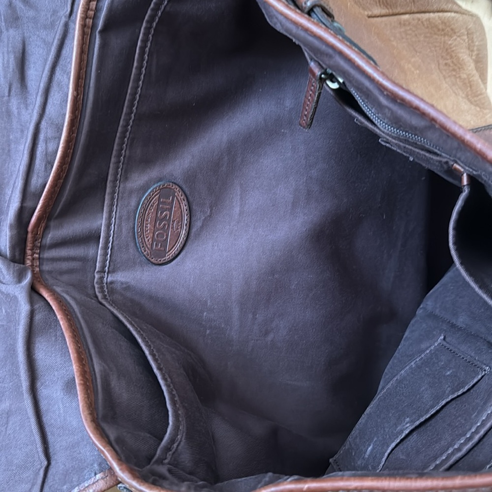 FOSSIL leather messenger bag - Picture 5 of 9